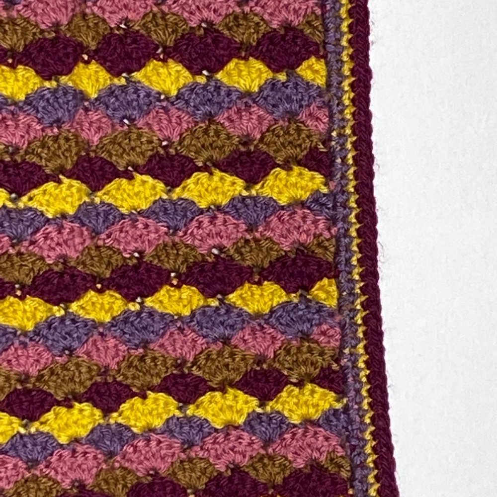 4/$25 Crochet Afghan Baby Blanket Throw Handmade Shell Stitch Small 23 X 32 - Picture 4 of 7